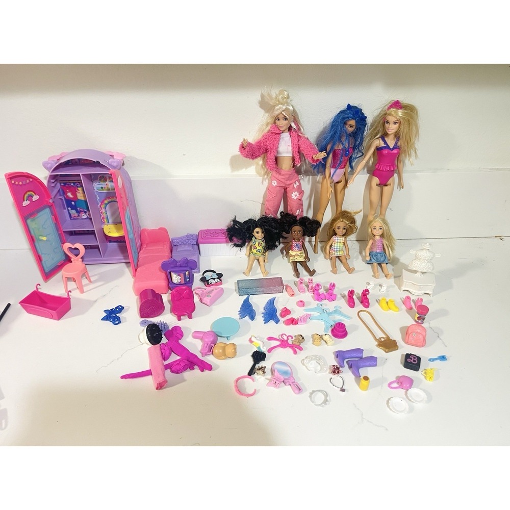Lot Of‎ Barbie Dolls And Accessories